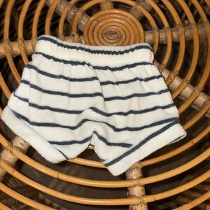 Little Me Navy and White Striped Shorts